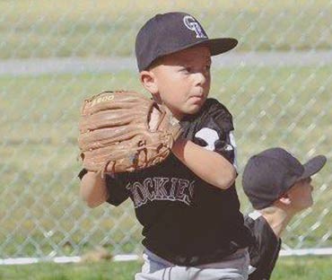 Gabe making his pitching debut