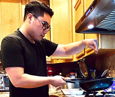 Martin Nguyen cooking