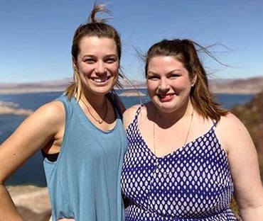 My younger sister and I enjoyed unplugged time on our way to Hoover Dam.