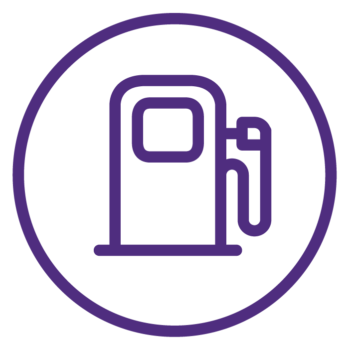 gas petrol purple