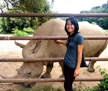 Lilian and rhino