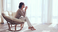 Woman seeing outside